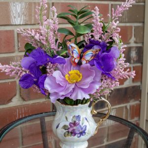Violet Butterfly Tea Cup Blooms