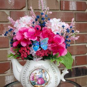 Porcelain Petals Victorian Keepsake Tea Pot Bouquet